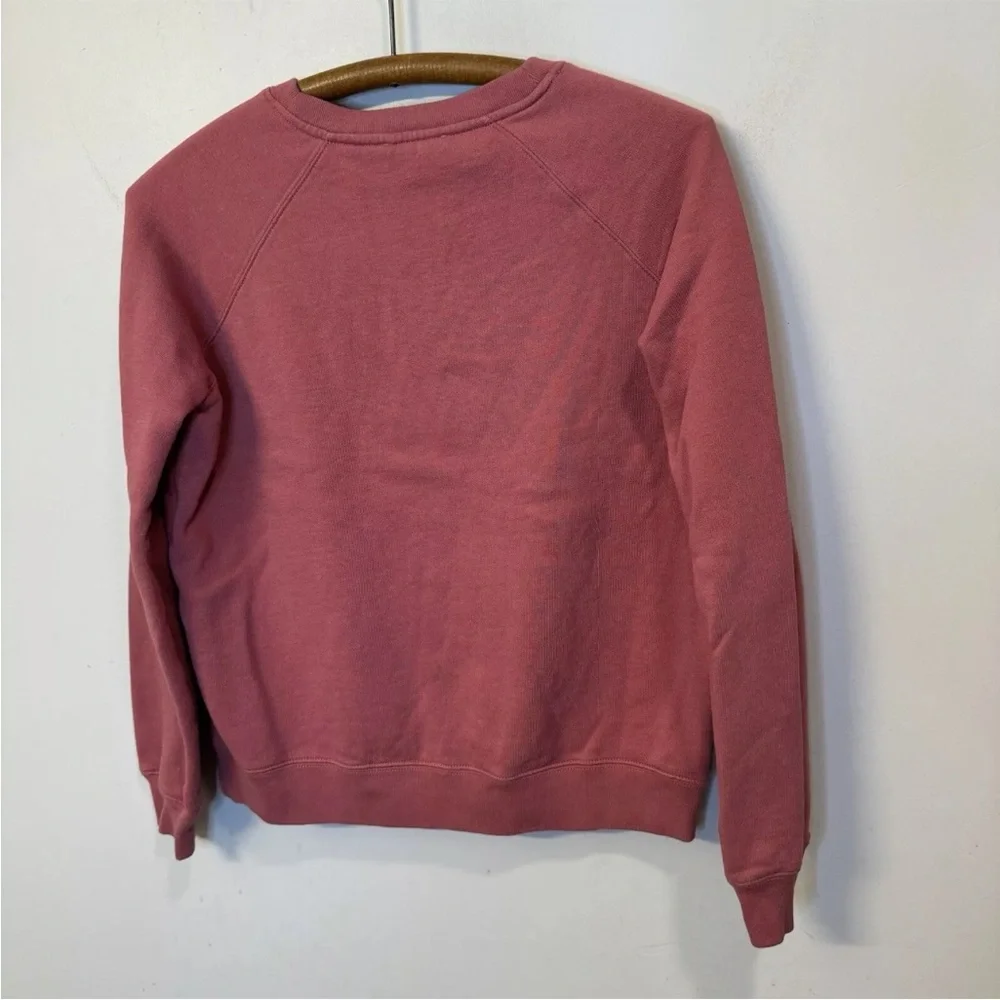 Sezane La Chamade Heart Sweatshirt in Rosewood XS - Picture 6 of 6